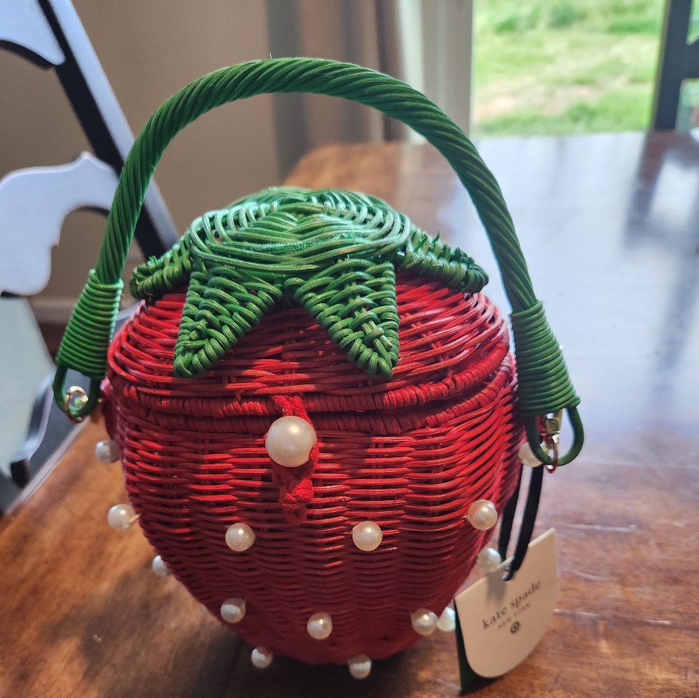 Ready To Ship! Kate Spade X Target Strawberry Wicker Bag
